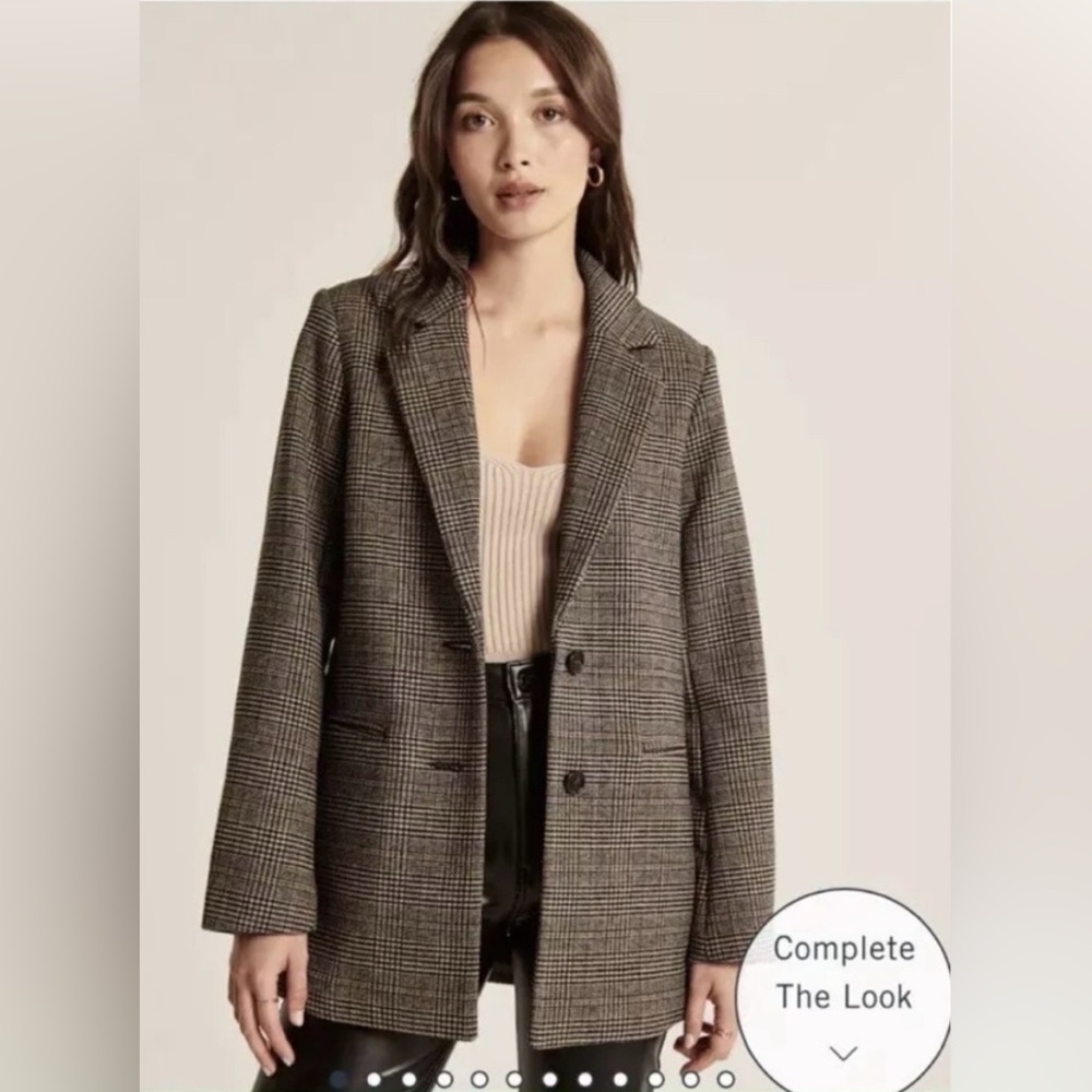 Abercrombie and Fitch Wool Blend Blazer Coat
